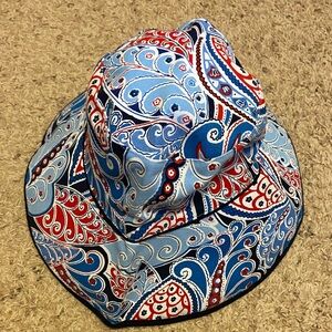 Vera Bradley Blue and Red Sun Hat SEASIDE Collection NWT